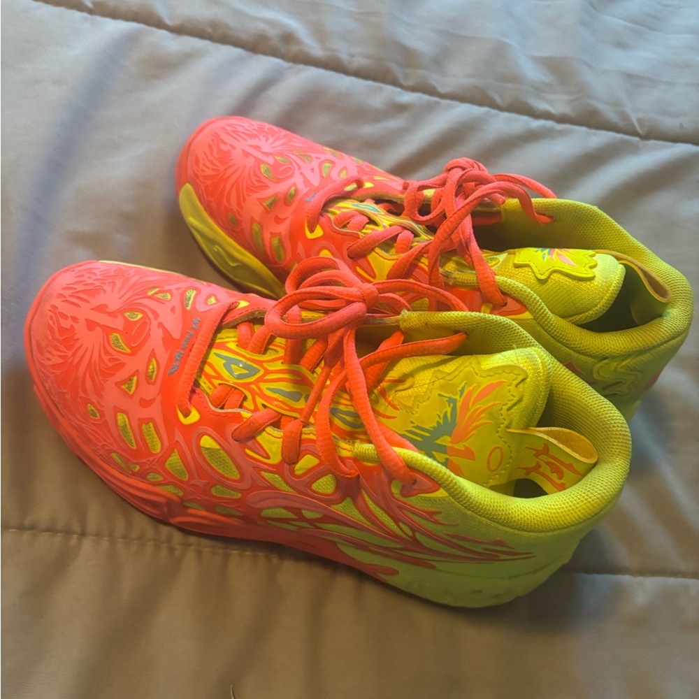 Puma Kids Sneakers in Neon Orange and Yellow